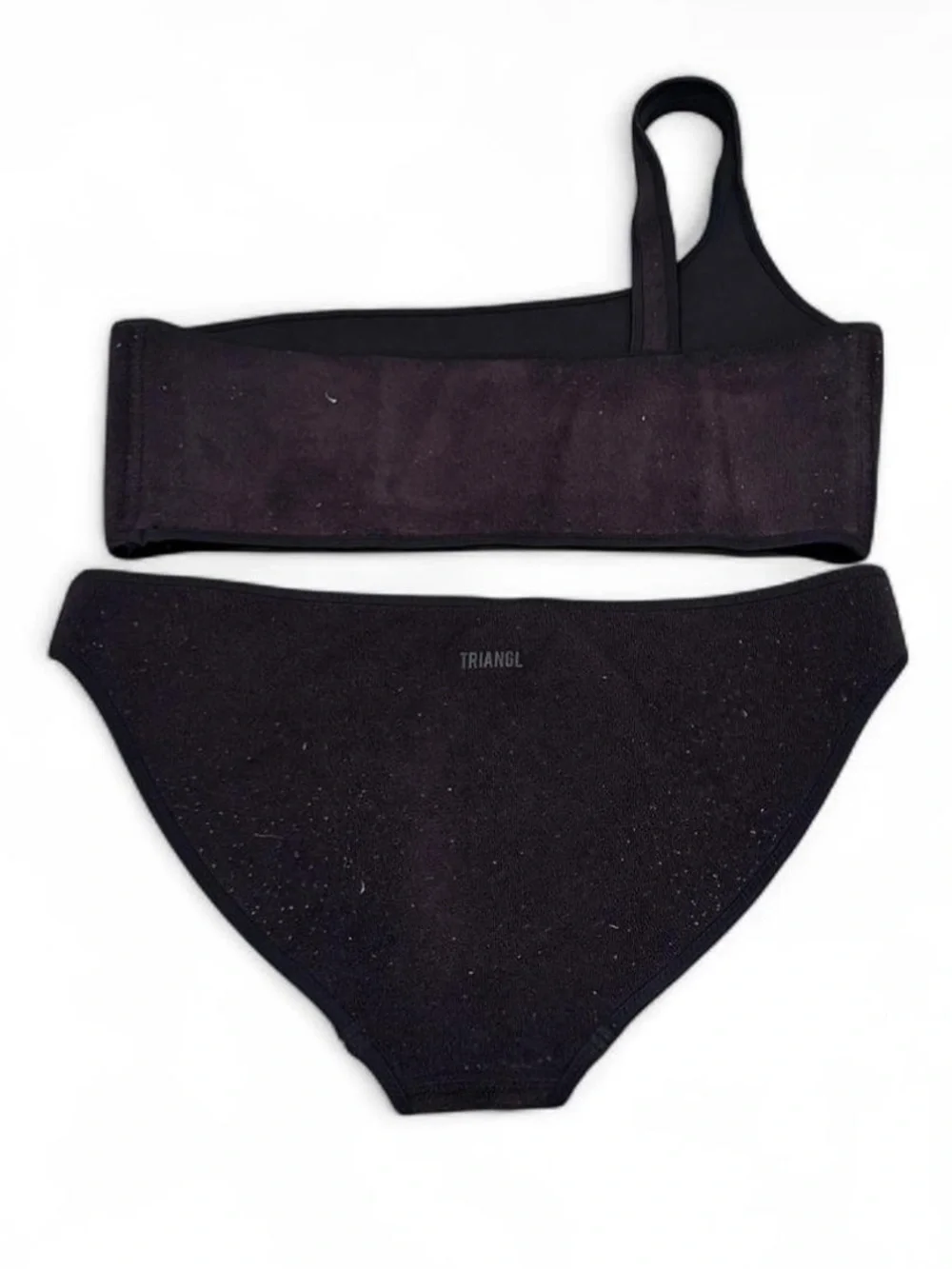 triangl swimwear Black Asymmetric One-Shoulder Bikini